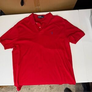 Ralph Lauren Red Polo Shirt with Embroidered Pony
